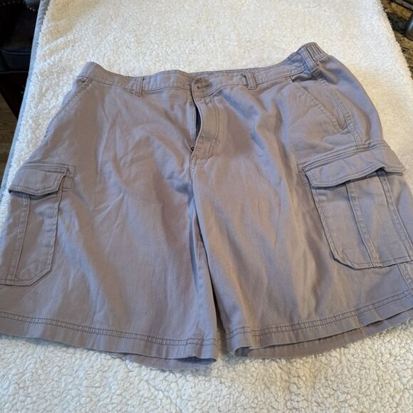 Berkley Jensen Cargo Shorts Mens Size 38 W Tan 6 Pockets Stretchy - Picture 1 of 10